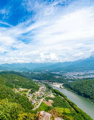 中津川の豊かな自然